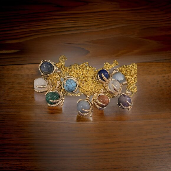 Several Semi-Precious Dragon Claw Necklaces~ $13.oo Each - Picture 1 of 11